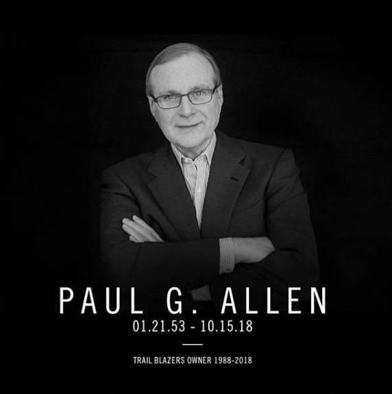 保罗-艾伦1988年7000万美元收购开拓者 如今球队估值超40亿